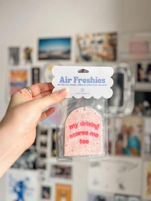 My Driving Scares Me Too Vanilla Air Freshener
