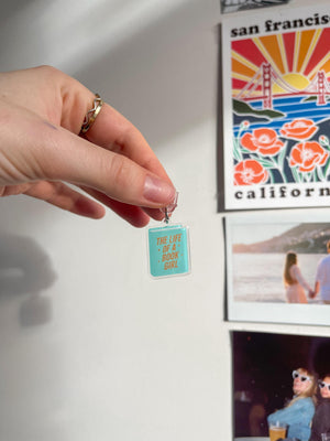 Book Girl Life Kindle Charm