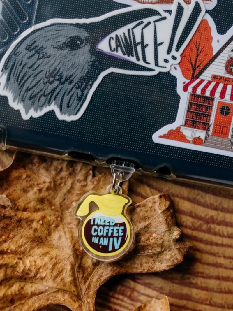 Coffee Pot Kindle Charm
