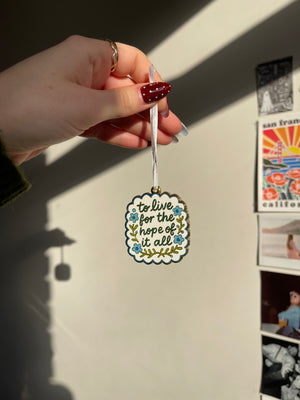 Hopeful Enamel Christmas Ornament