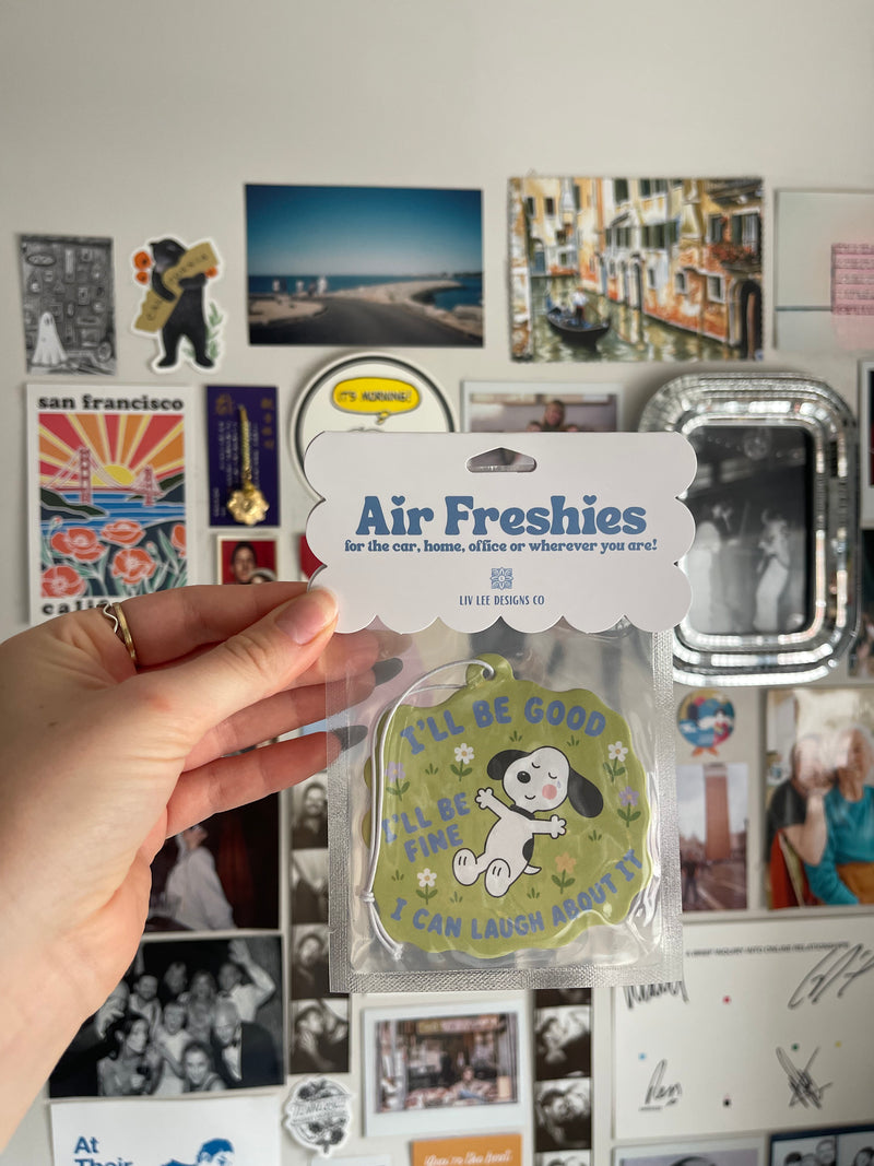 Blueberry I'll Be Fine Puppy Air Freshener
