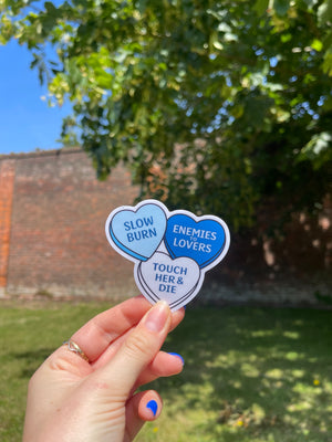 Slow Burn Candy Heart Sticker