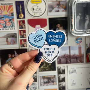 Slow Burn Candy Heart Sticker