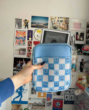 Blueberry Gingham Kindle & E-Reader Sleeve 🫐