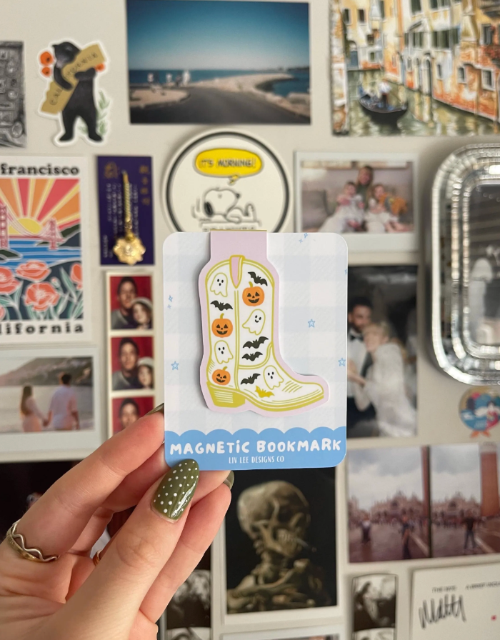 Spooky Cowboy Boot Magnetic Bookmark