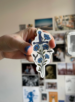 Blades & Blossoms Sticker